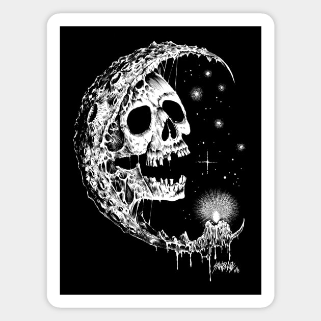 Moon Skull Magnet by sawblade666